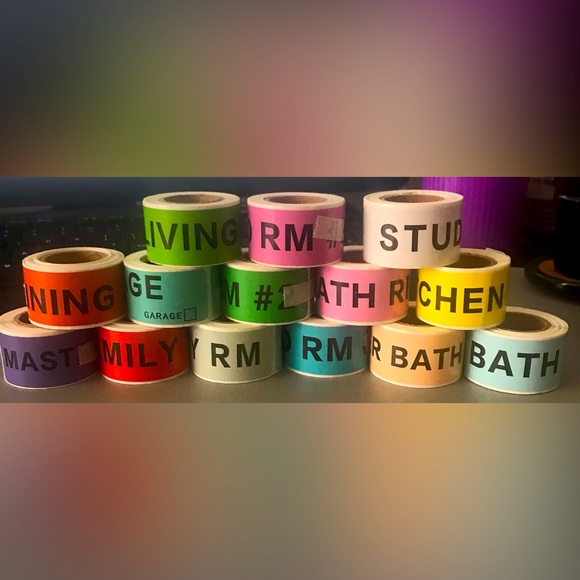 Home Moving Labels, 14 Rolls Colors for Boxes - Picture 1 of 4